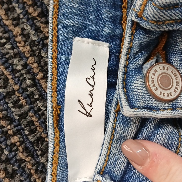 KanCan JANINE MID RISE CROPPED SKINNY JEANS Size 3 / 25 Cotton Blend Stretch - Picture 4 of 7